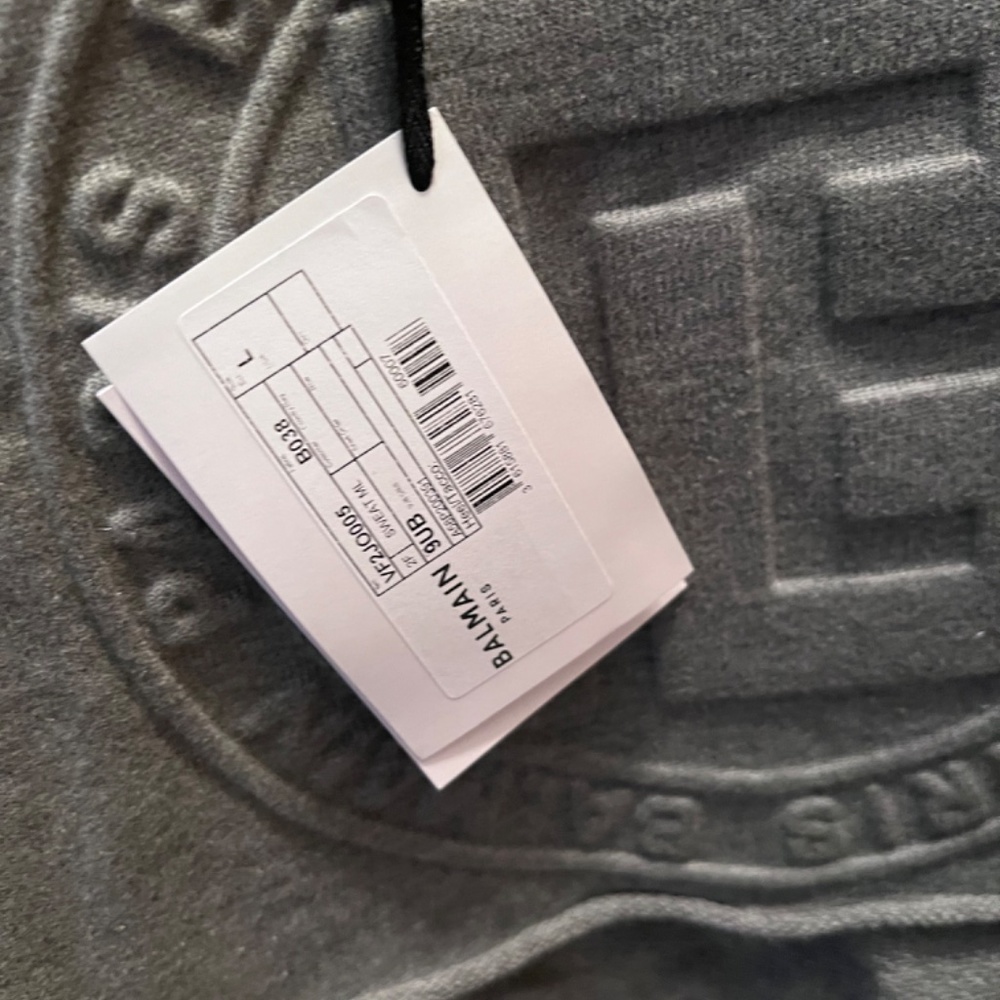Balmain Sweatsuit Crop top L/ Charcoal NWT - Picture 4 of 5